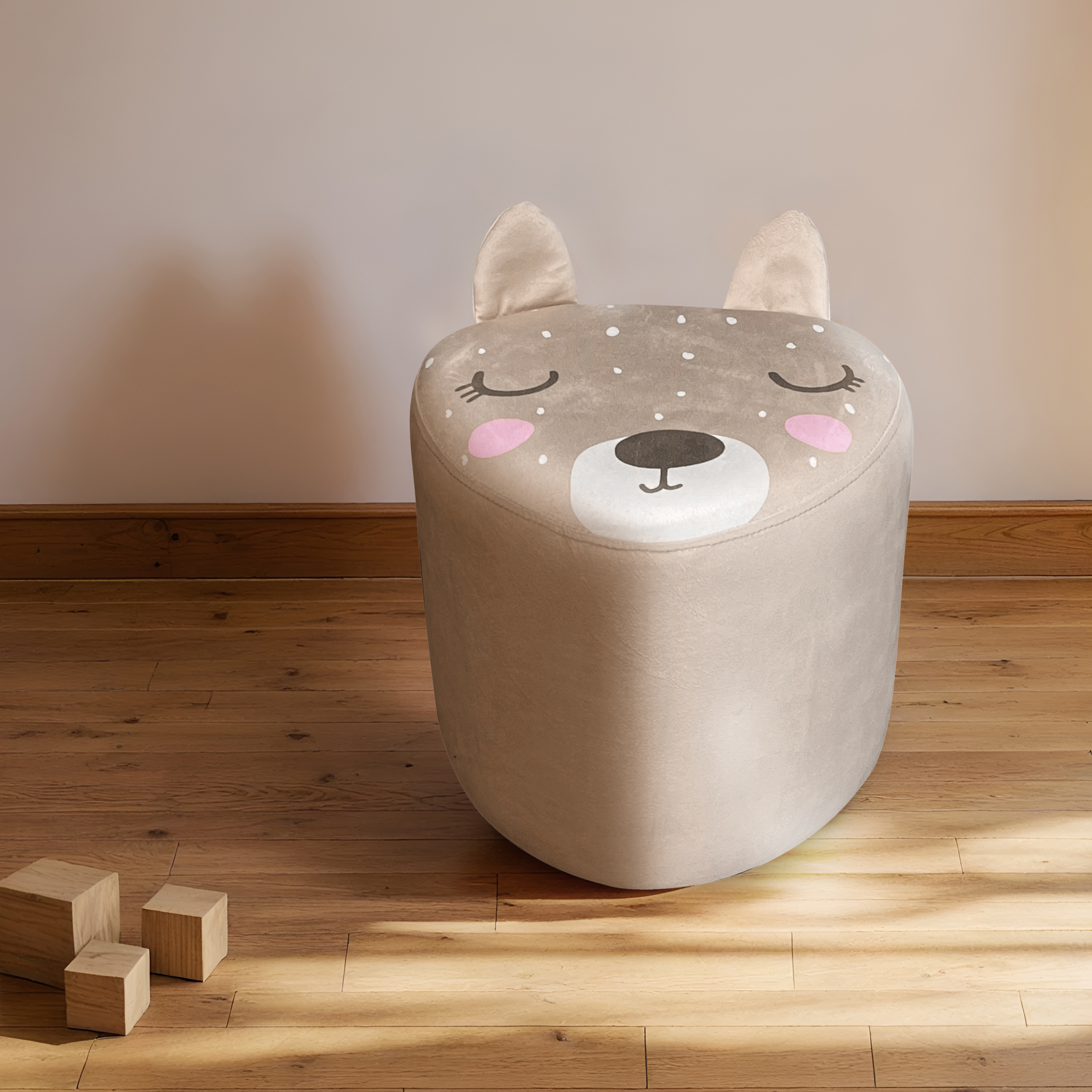 Pouf bambini (Alt 25 cm) Cerbiatta Beige