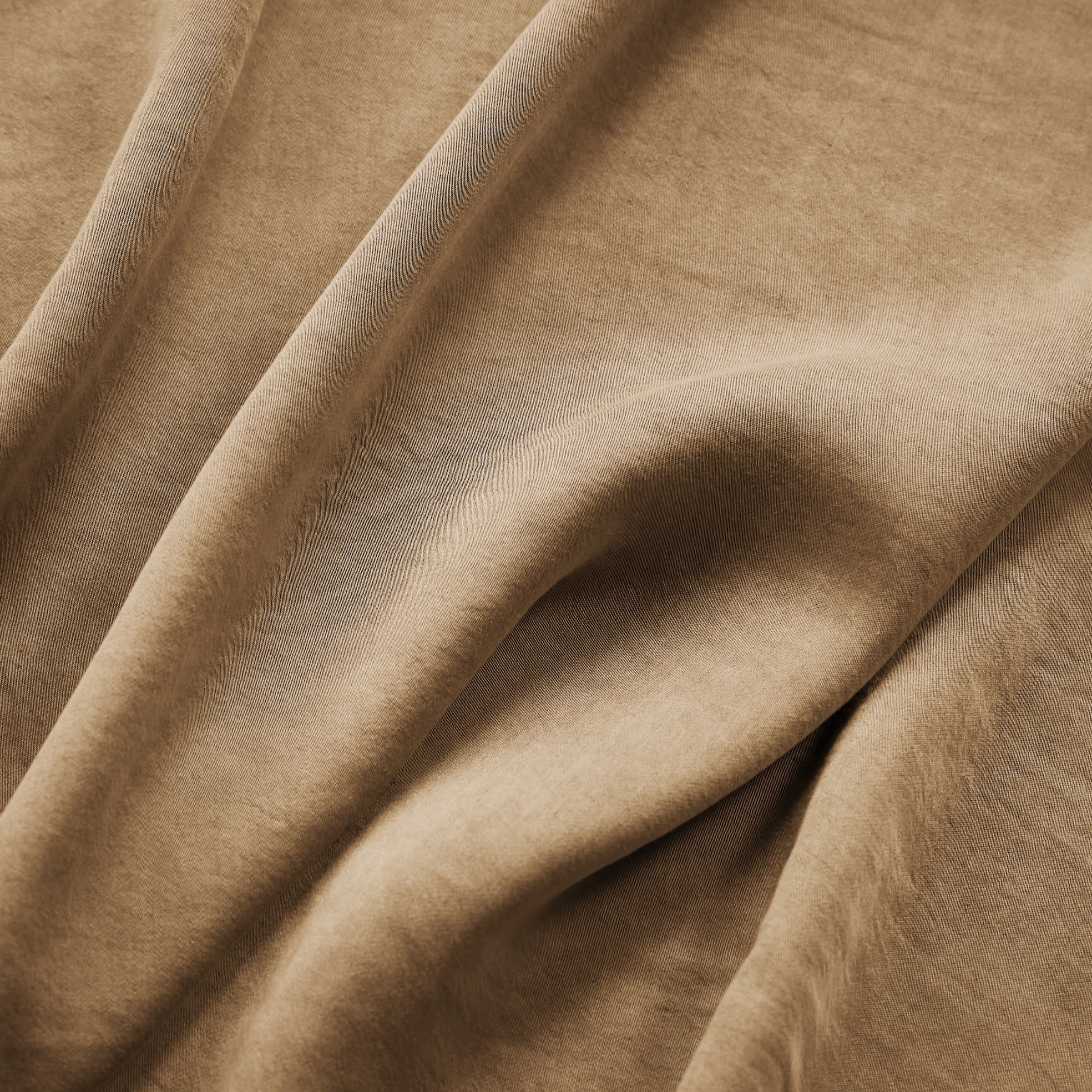 Copripiumino in lyocell Tencel™ lavato (140 x 200 cm) Olivia Camel