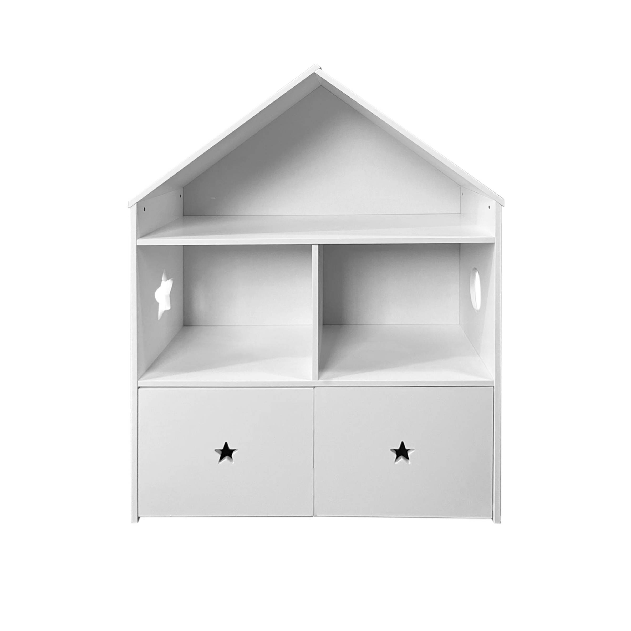 Mobile contenitore  bambino legno 3 livelli (H97 cm) Stars Bianco