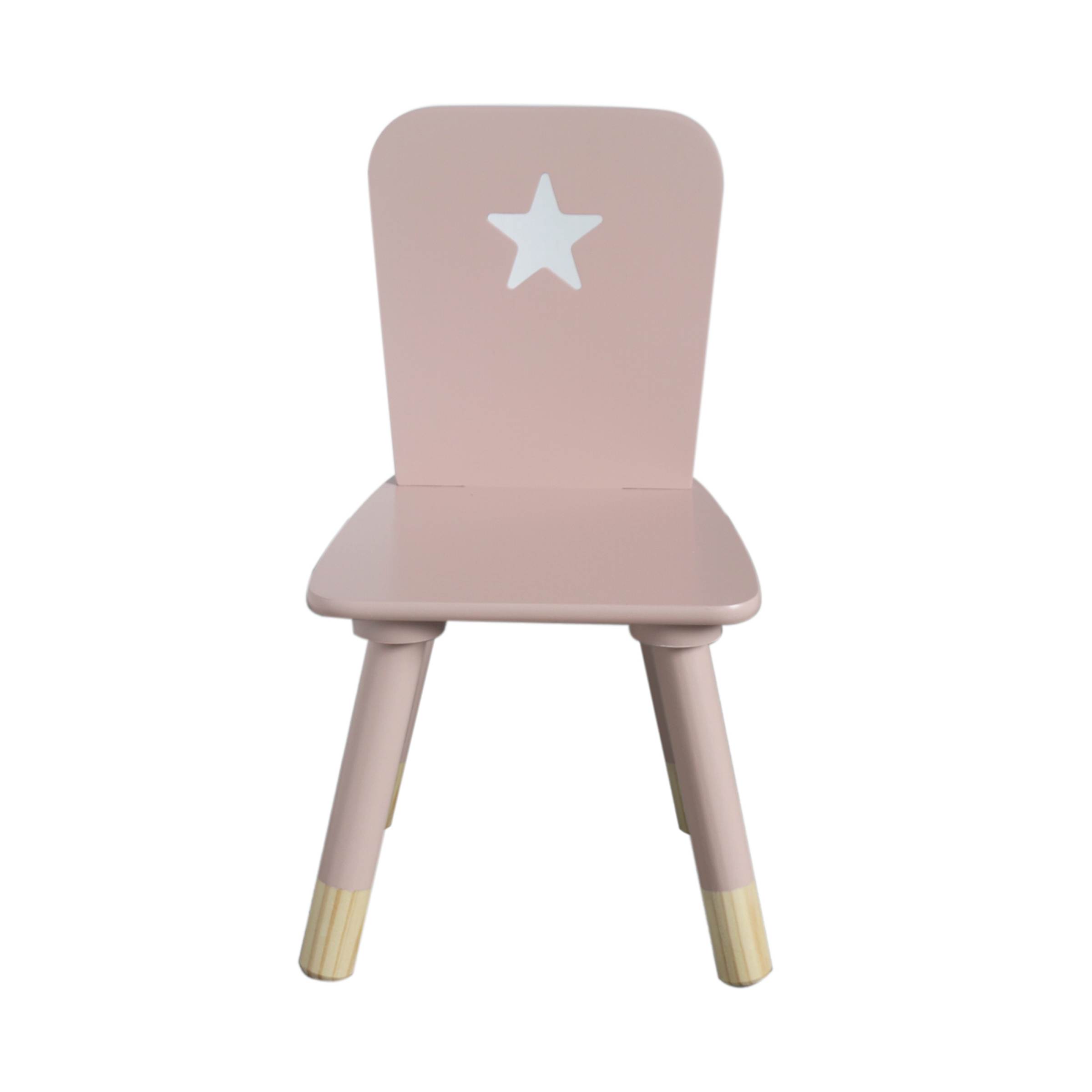 Sedia bambino legno (H50 cm) Stars Rosa