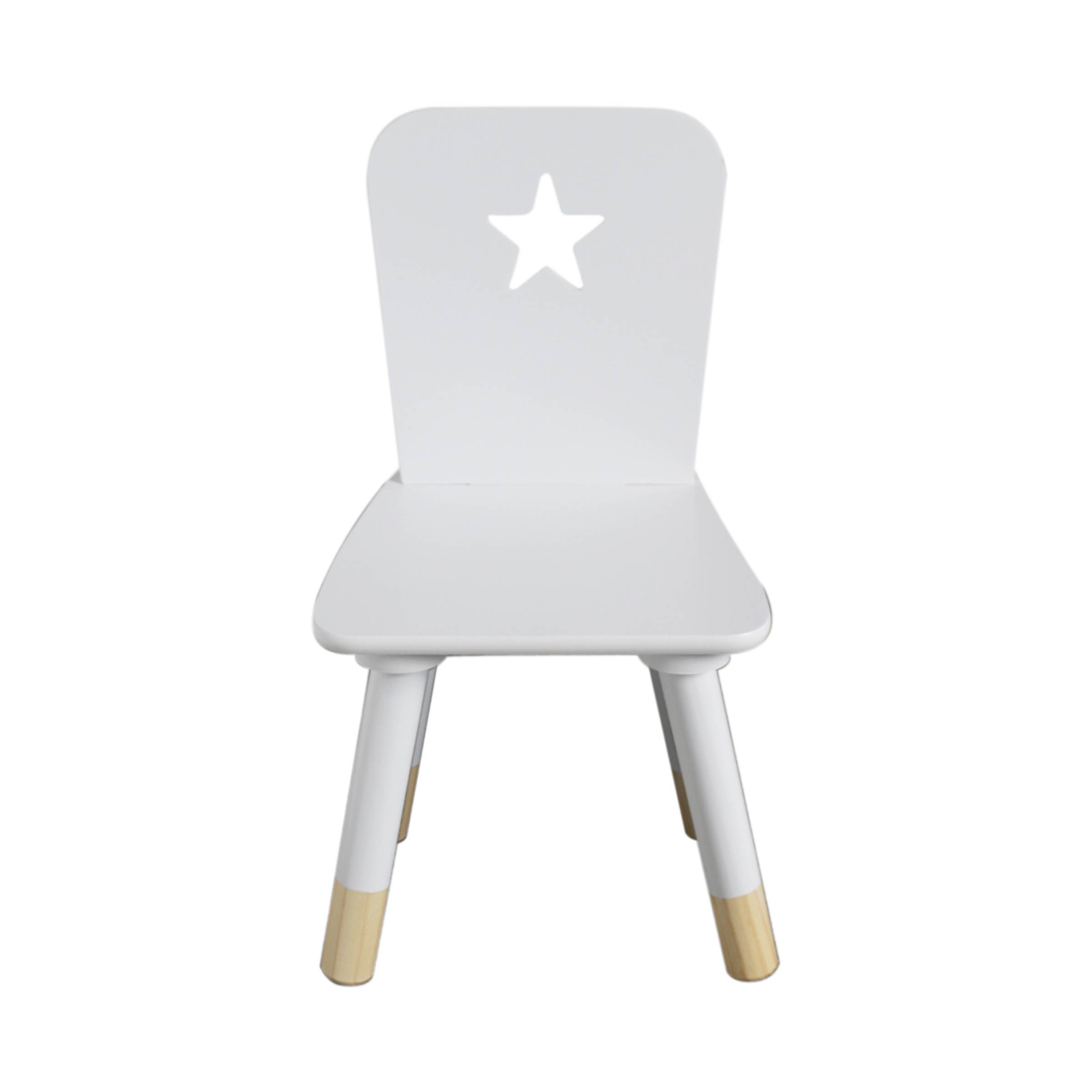 Sedia bambino legno (H50 cm) Stars Bianca