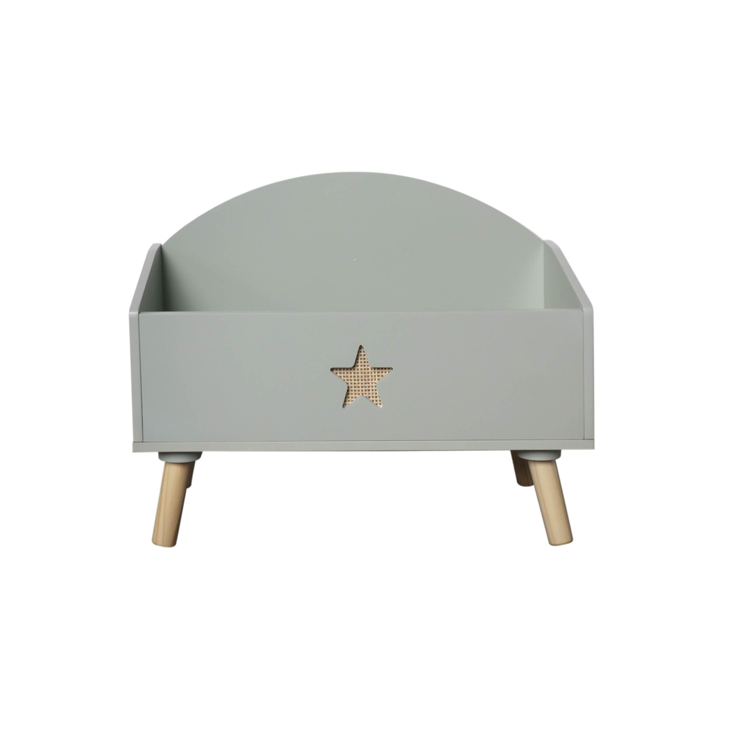 Contenitore porta giocattoli bambino legno (H44 cm) Stars Verde